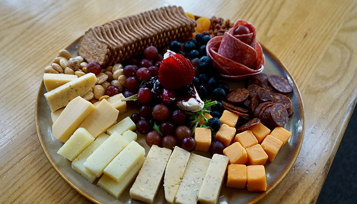 Charcuterie board from the Dock in Stillwater, MN is a great way to start you lunch or dinner